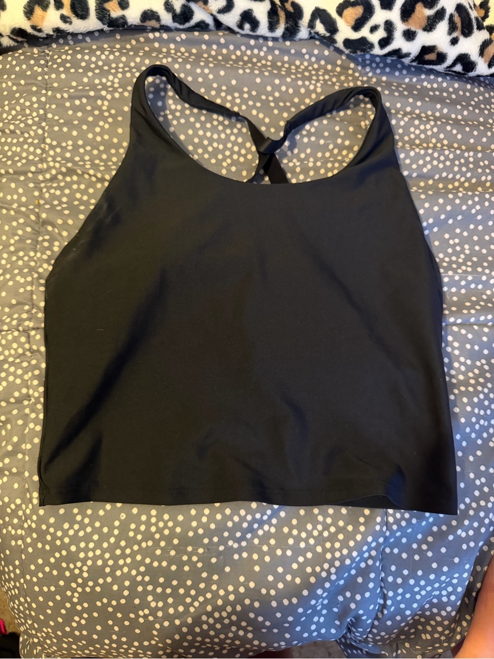 Old Navy Black Racerback Sports Crop